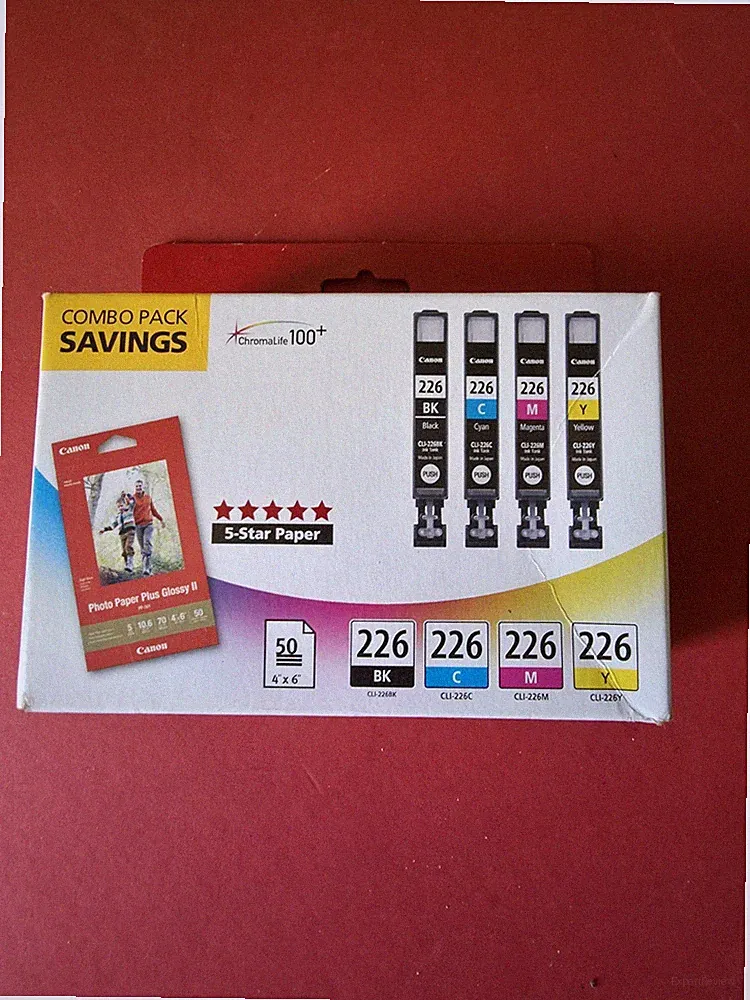 Canon 226 Combo Pack Ink Cartridges Photo Paper Genuine OEM New Sealed Free S/H