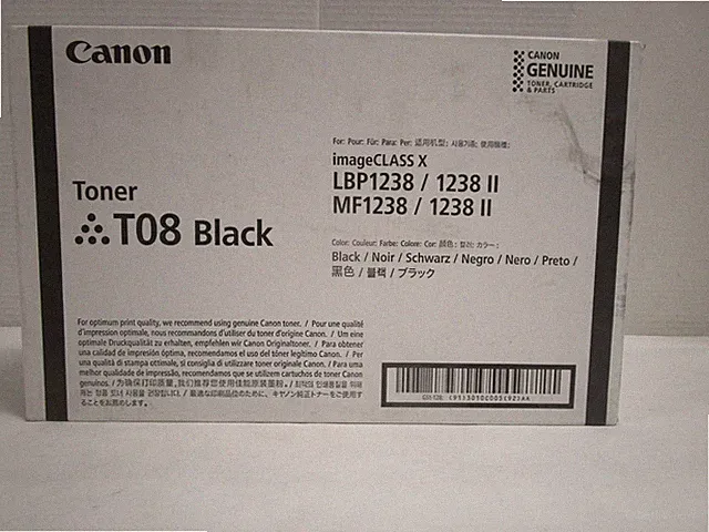 CANON T08 Black Toner Cartridge LASER PRINTER LBP1238 MF1238 NEW SEE PHOTOS