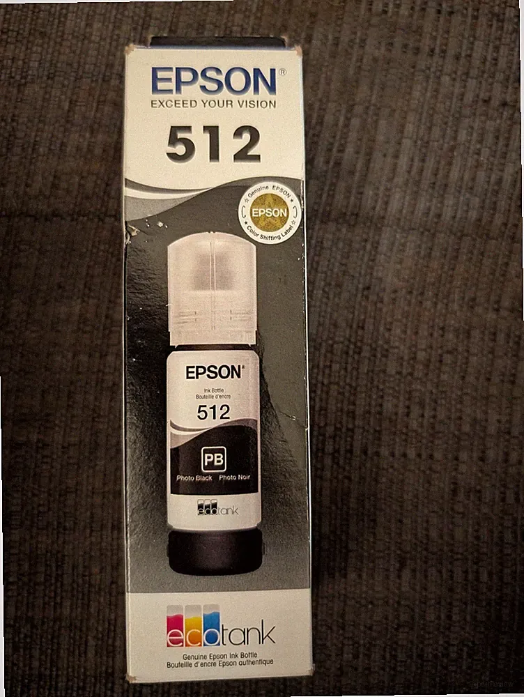 Epson 512 Photo Black Ink Bottle 70ml Exp. 05/2029 Ecotank Genuine - NEW/SEALED