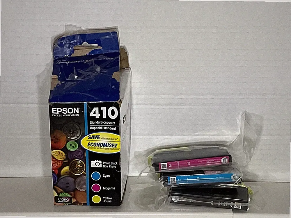 Genuine Epson 410 Combo Ink Cartridges 3PK Photo Black, Cyan Magenta Exp 11/27