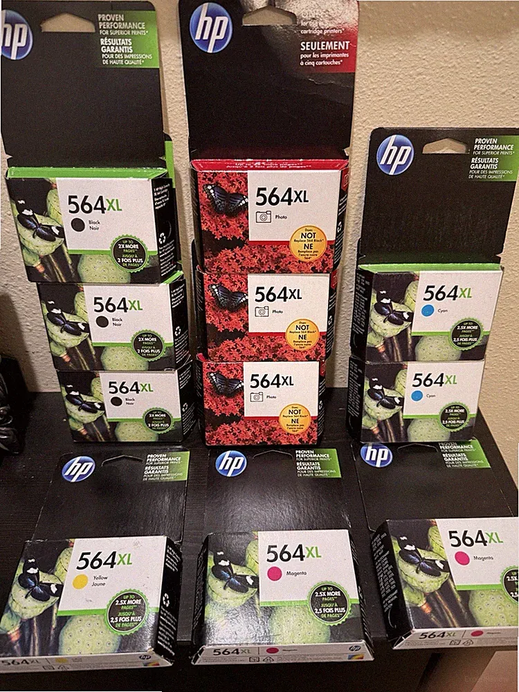 HP 564XL B Y C M Photo Ink Cartridges Printer Lot of 11 GENUINE NEW **Expired**